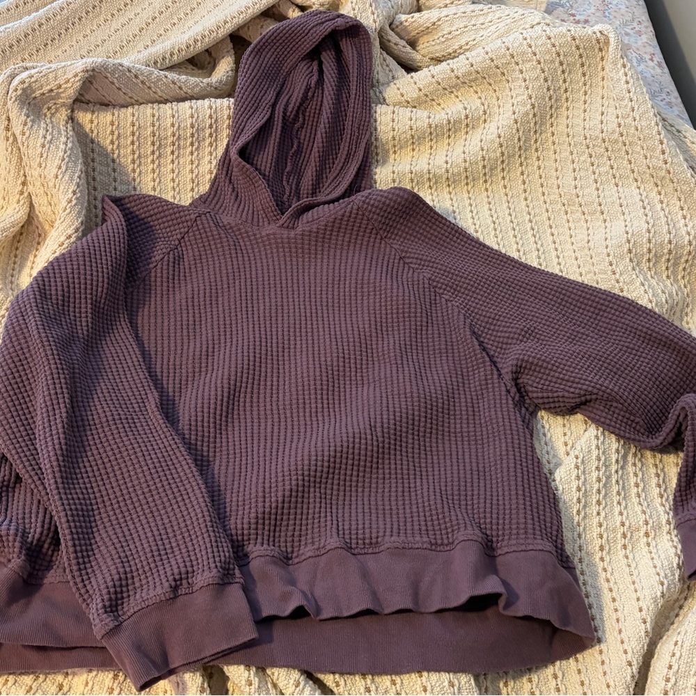The North Face - Purple Cotton Waffle Hoodie - EUC/Almost NWOT - worn TWICE